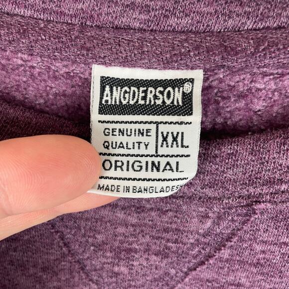Angderson Vintage Arizona Kokopelli 90s Burgandy Purple Crew Neck Sweatshirt XXL - Picture 3 of 7